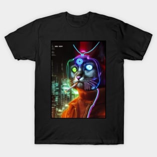 Neon Cat Life T-Shirt